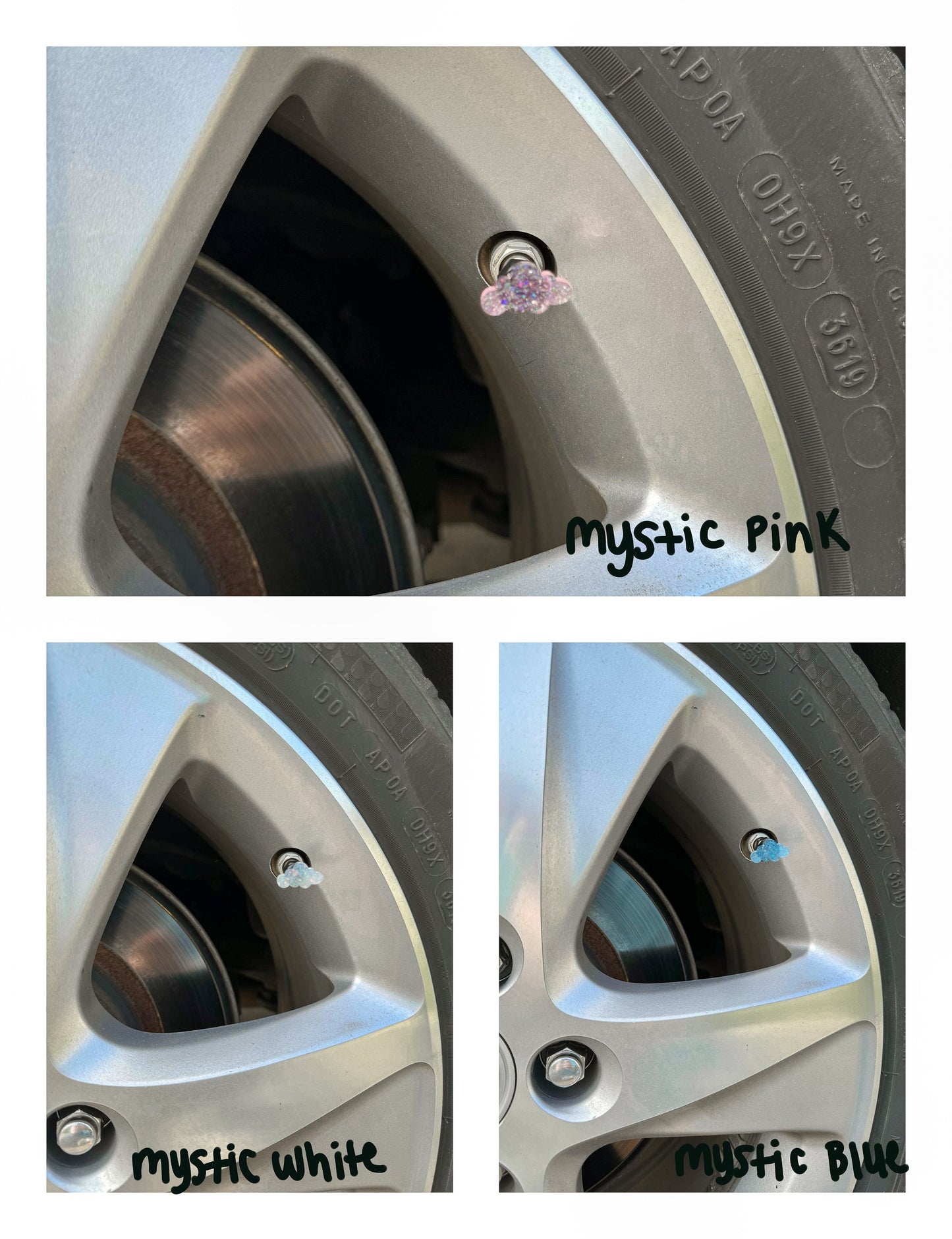 Cloud Tire Valve Stem Caps | Set of 6 | Custom