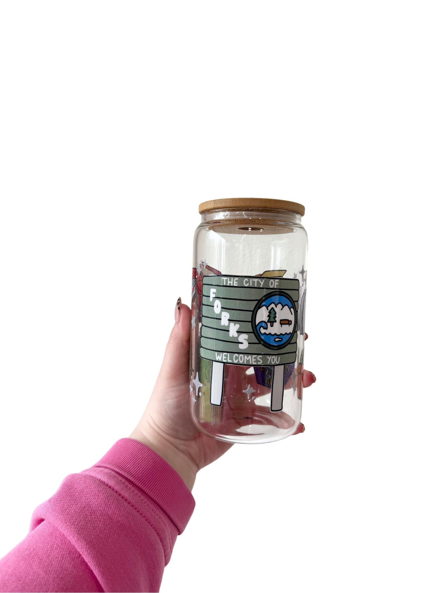 Forks Glass Cup | 16oz