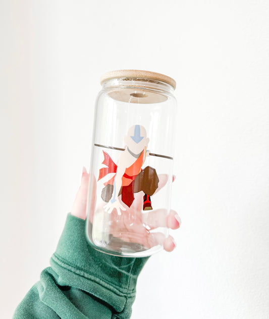 ATLA Inspired Glass Cup | 16oz | Aang
