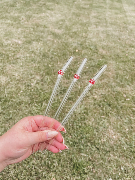 Mushroom Glass Straw | Drinking Straw