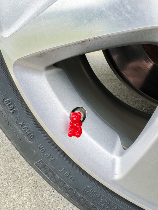 Tiny Bear Tire Valve Stem Caps | Set of 6 | Custom