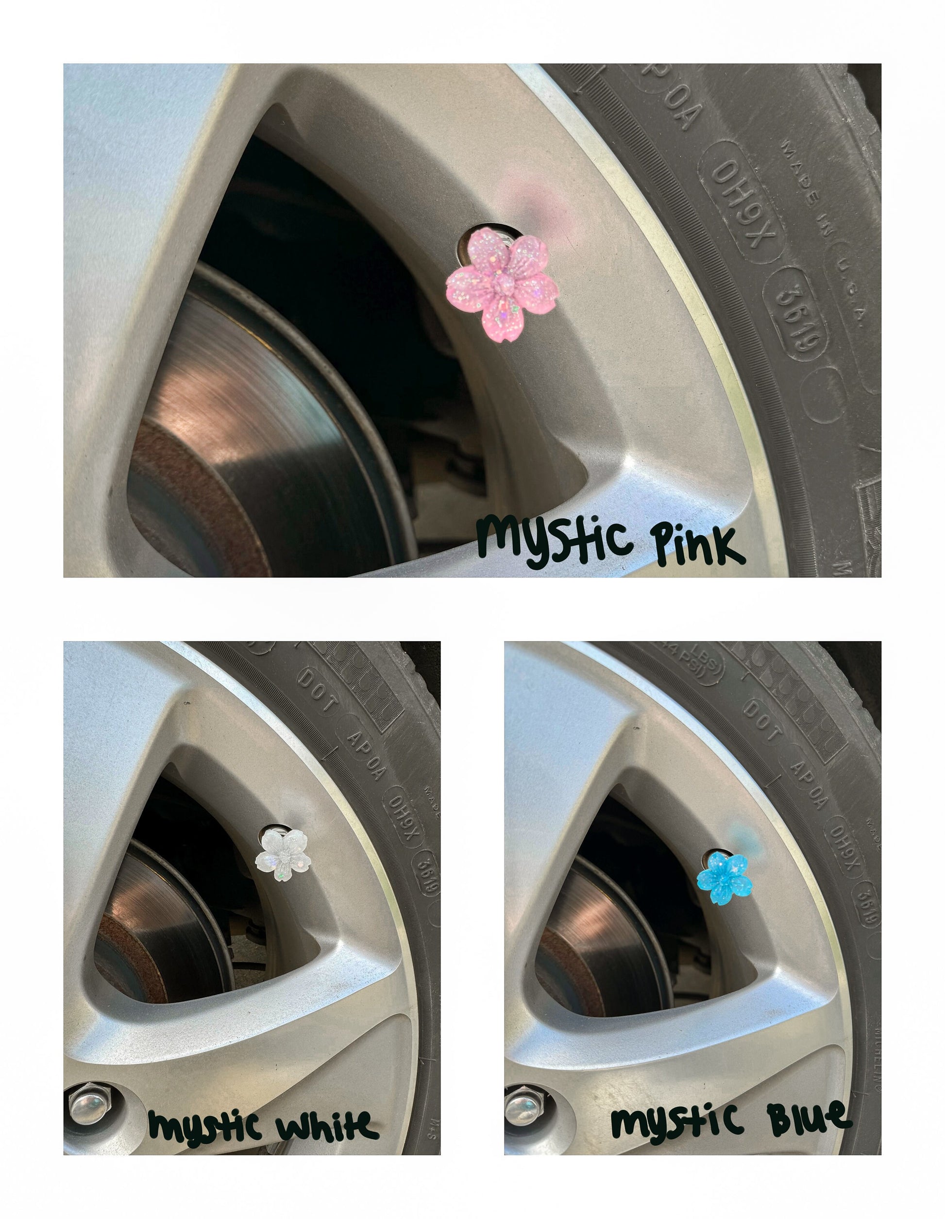 Sakura Tire Valve Stem Caps | Set of 6 | Custom