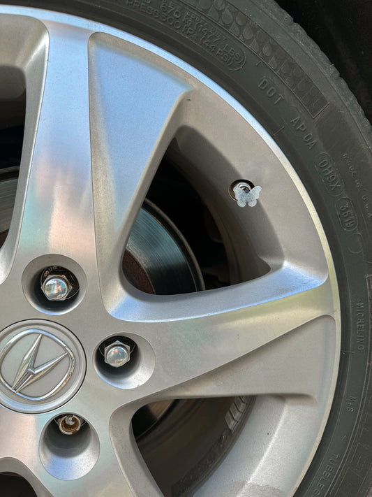 Butterfly Tire Valve Stem Caps | Set of 6 | Custom