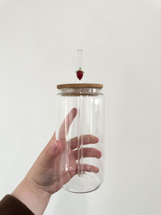 Strawberry Glass Straw | Drinking Straw