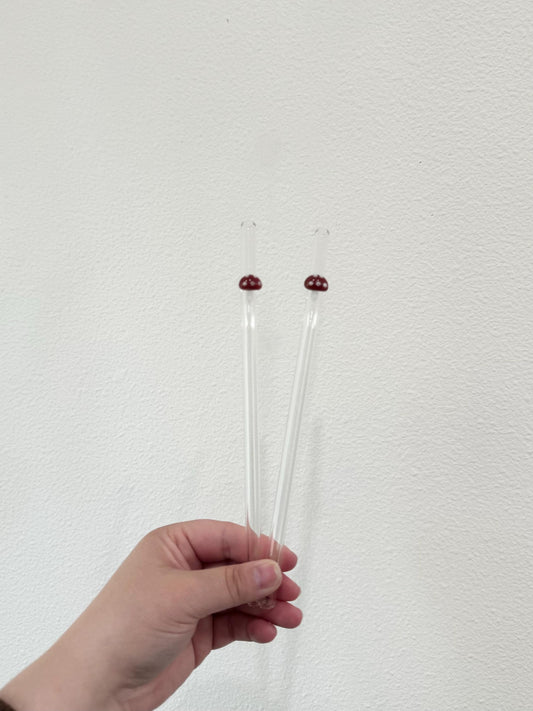Mushroom Glass Straw | Drinking Straw