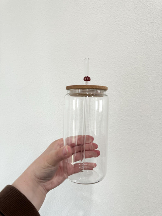 Mushroom Glass Straw | Drinking Straw