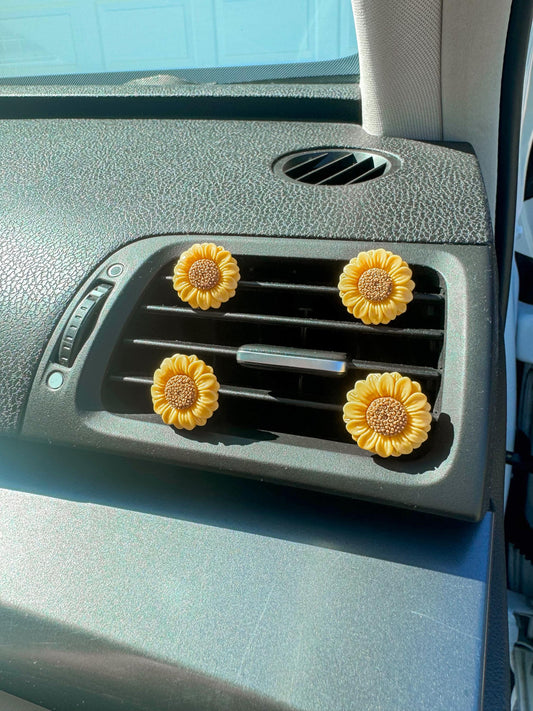 Sunflower Vent Clips | Set of 4 |