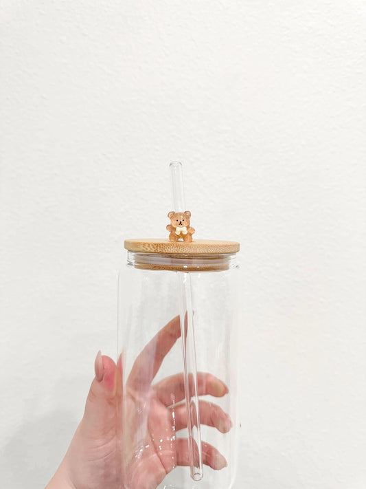 Teddy Bear Glass Straw | Drinking Straw
