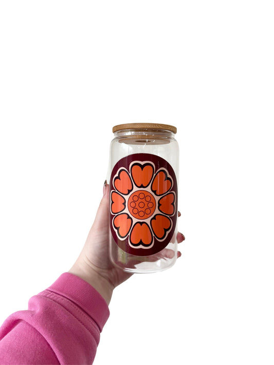 ATLA Inspired Glass Cup | 16oz | White Lotus