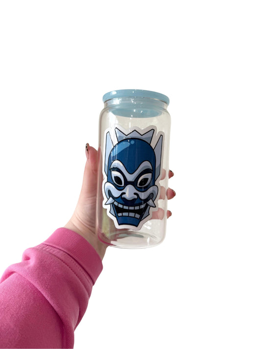 ATLA Inspired Glass Cup | 16oz | Blue Spirit