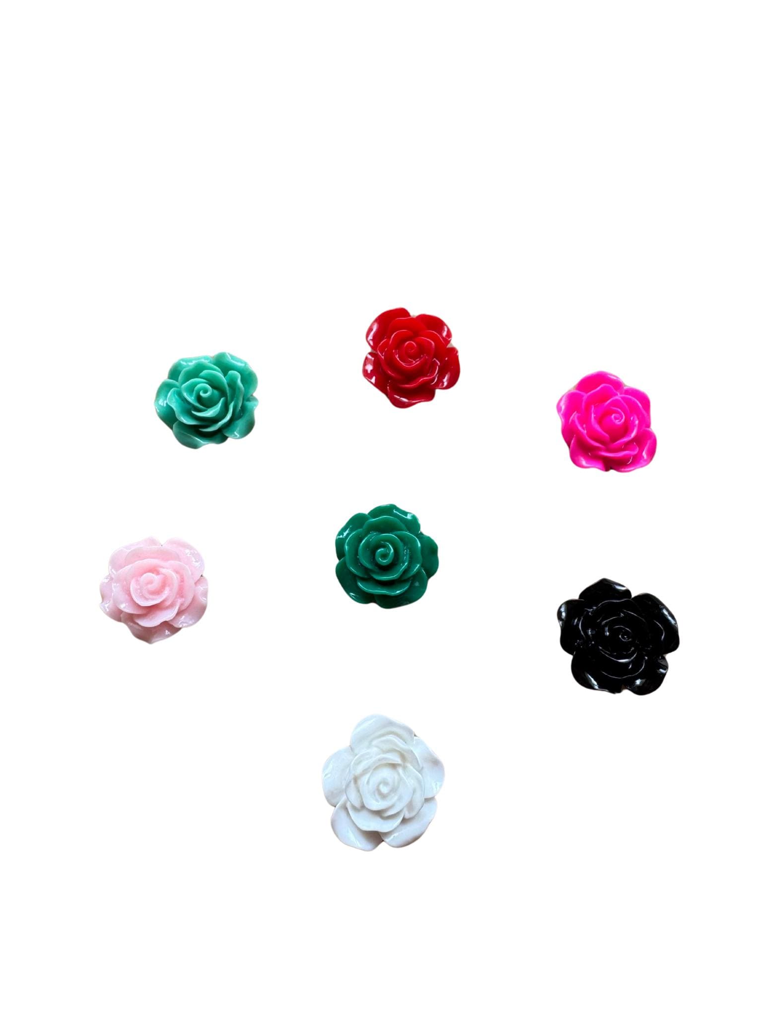 Red Rose Tire Valve Stem Caps | Set of 6 |