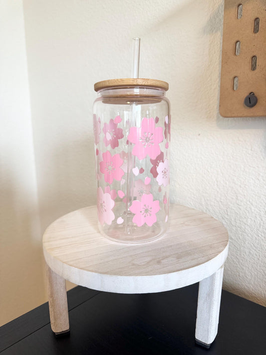 Sakura Glass Cup | 16oz