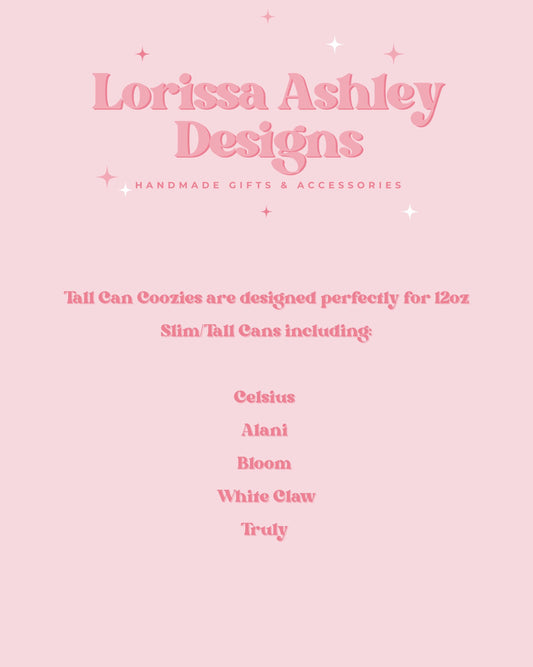 Blue & Pink Floral Can Sleeve