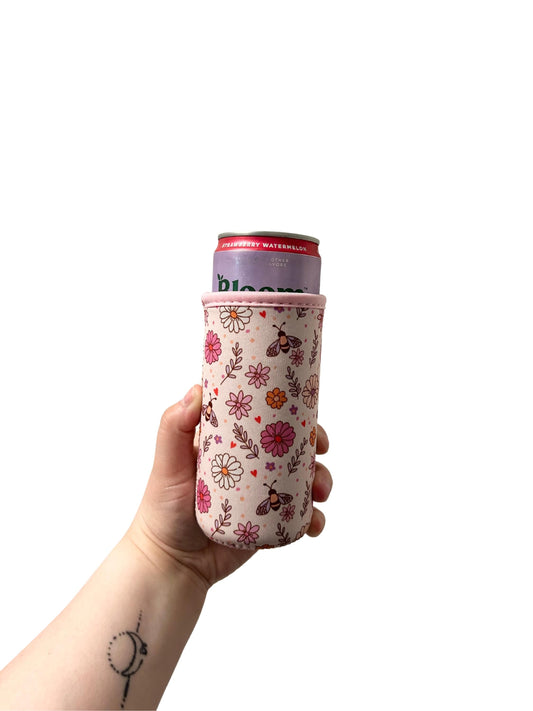Bee & Floral Tall Can Sleeve