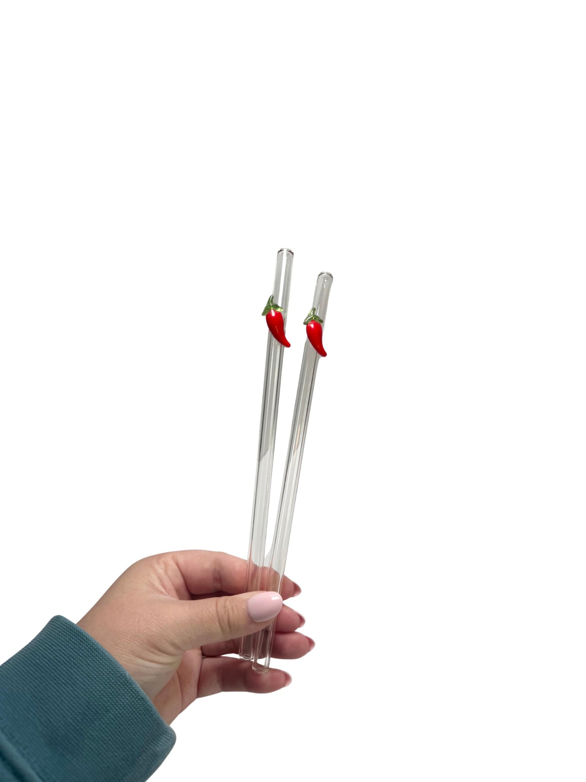 Chili Glass Straw | Drinking Straw