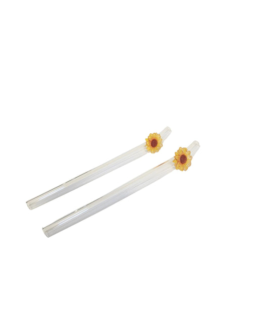 Sunflower Glass Straw | Drinking Straw