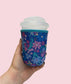 Blue & Purple Floral Coffee Sleeve